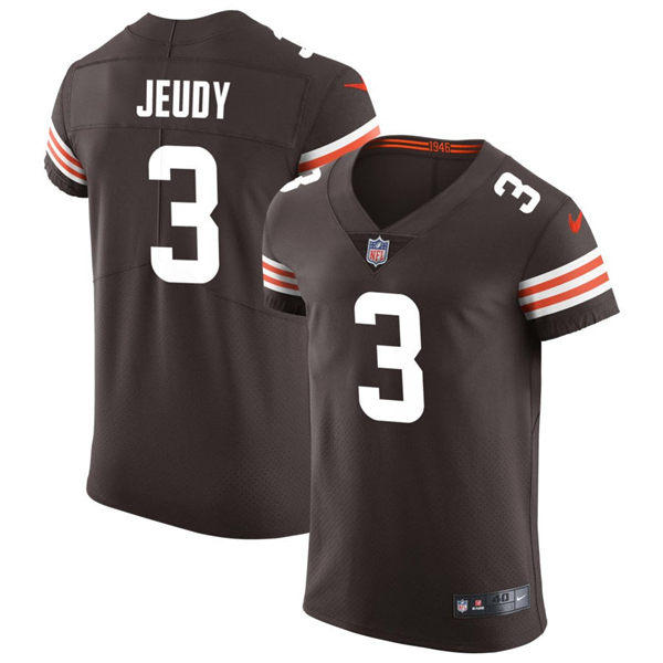 Youth Cleveland Browns #3 Jerry Jeudy Nike Brown Home Vapor Limited Jersey