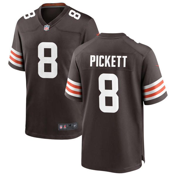Mens Cleveland Browns #8 Kenny Pickett Nike Brown Home Vapor Limited Jersey