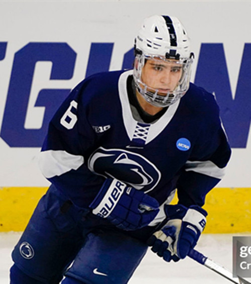 Mens Youth Penn State Nittany Lions #6 Jimmy Dowd Jr. Navy Classic College Hockey Game Jersey