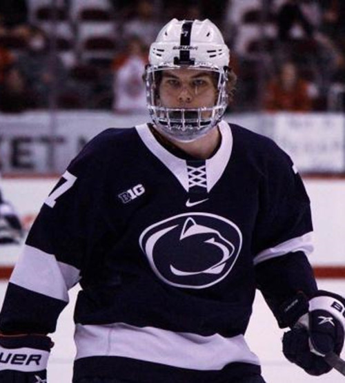 Mens Youth Penn State Nittany Lions #7 Carson Dyck  Navy Classic College Hockey Game Jersey