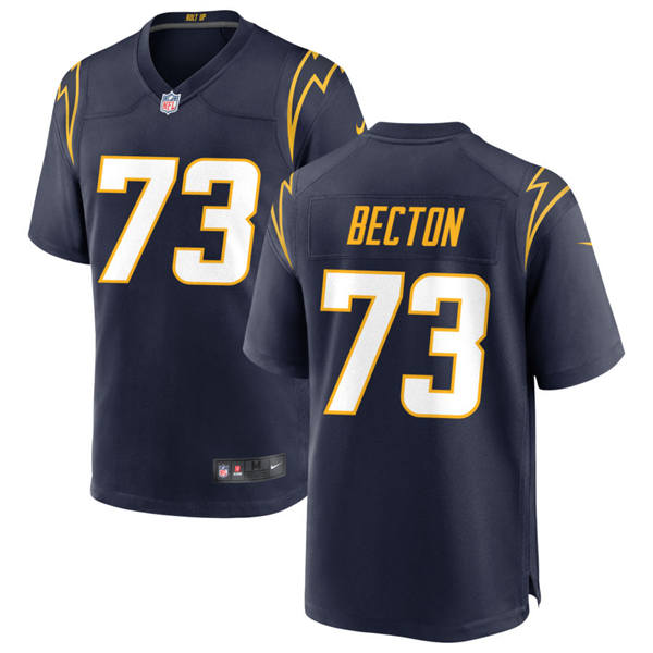 Men's Los Angeles Chargers #73 Mekhi Becton Nike Navy Alternate Vapor Limited Player Jersey