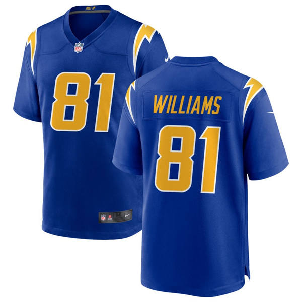Men's Los Angeles Chargers #81 Mike Williams Nike Royal Gold 2nd Alternate Vapor Limited Jersey