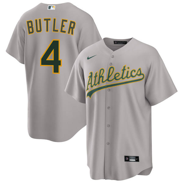Men's Athletics #4 Lawrence Butler Nike 2025 Gray Road Limited Jersey