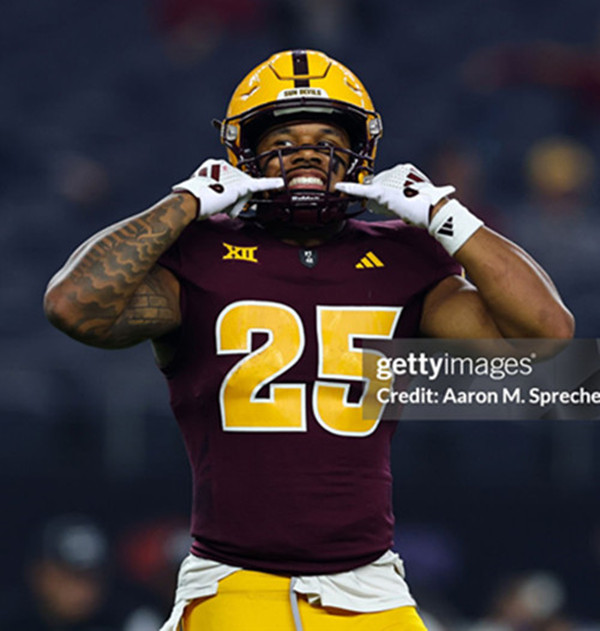 Mens Youth Arizona State Sun Devils #25 DeCarlos Brooks 2024 Maroon College Football Game Jersey