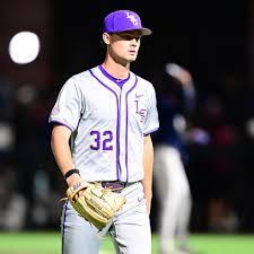 Mens Youth LSU Tigers #32 Kade Anderson Nike 2025 Gray LSU Baseball Jersey