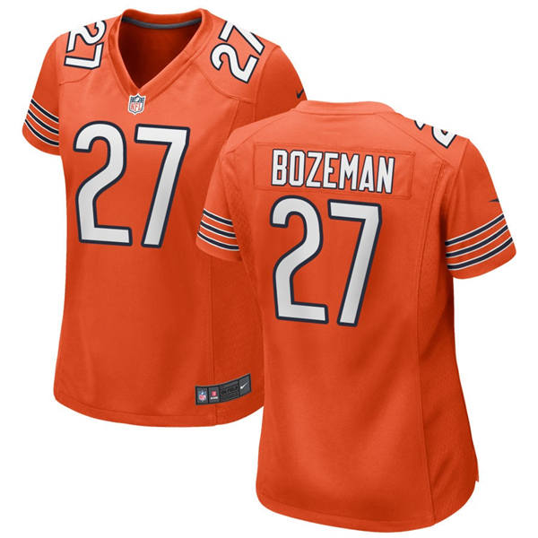 Womens Chicago Bears #27 Swayze Bozeman Nike Orange Limited Jersey
