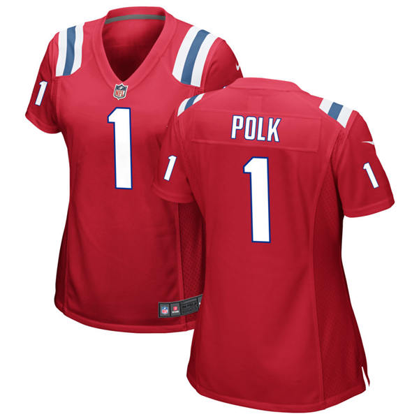Womens New England Patriots #1 Ja'Lynn Polk Nike Red Alternate Limited Jersey