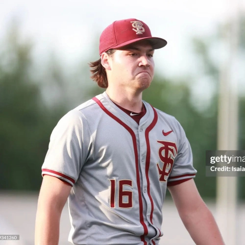 Florida State Seminoles #16 Jamie Arnold Nike Grey Fs Baseball Jersey
