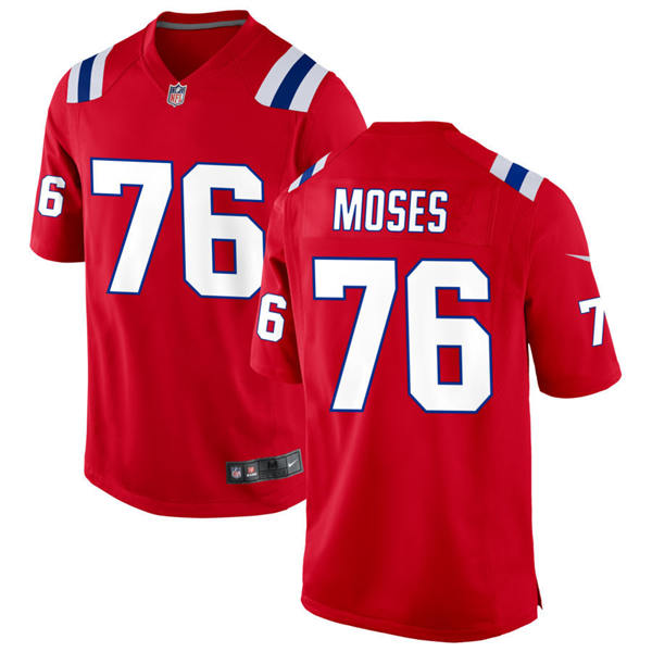Mens New England Patriots #76 Morgan Moses Nike Red Alternate Vapor Limited Jersey