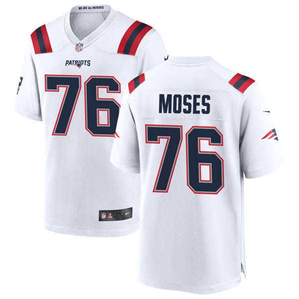 Mens New England Patriots #76 Morgan Moses Nike White Vapor F.U.S.E. Limited Jersey