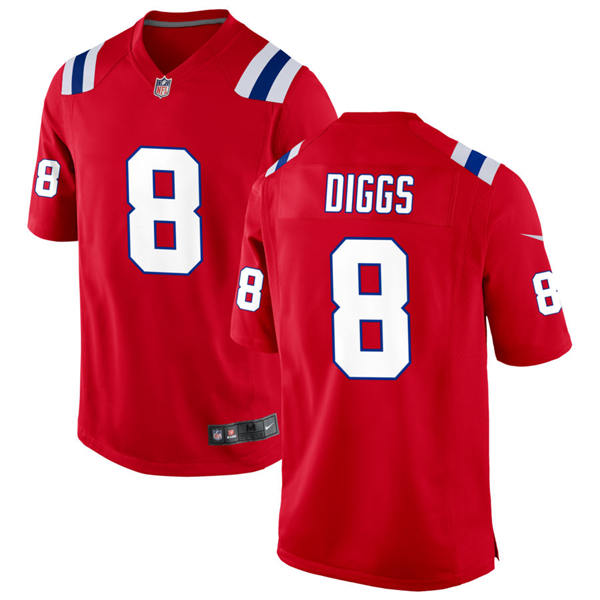 Mens New England Patriots #8 Stefon Diggs Nike Red Alternate Vapor Limited Jersey