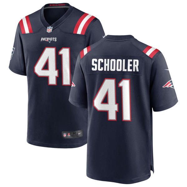 Mens New England Patriots #41 Brenden Schooler Nike Navy Vapor F.U.S.E. Limited Jersey