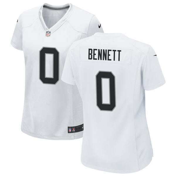 Women's Las Vegas Raiders #0 Jakorian Bennett Nike White Limited Player Jersey