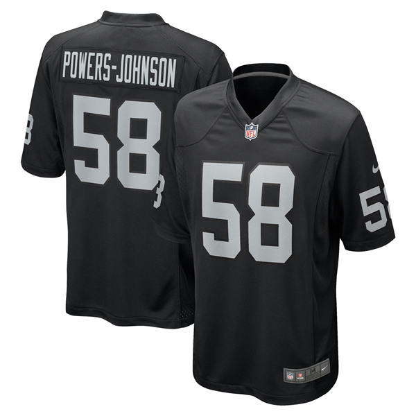Men's Las Vegas Raiders #58 Jackson Powers-Johnson Nike Black Vapor F.U.S.E. Limited Player Jersey