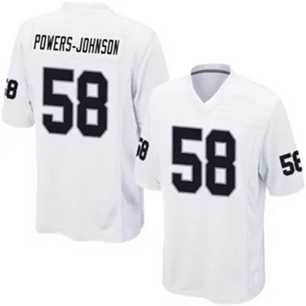Men's Las Vegas Raiders #58 Jackson Powers-Johnson Nike White Vapor F.U.S.E. Limited Player Jersey