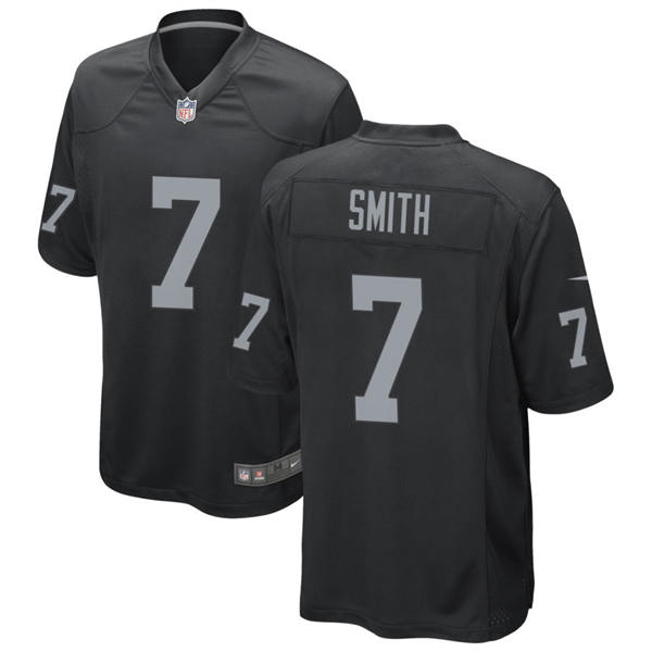 Men's Las Vegas Raiders #7 Geno Smith Nike Black Vapor F.U.S.E. Limited Player Jersey