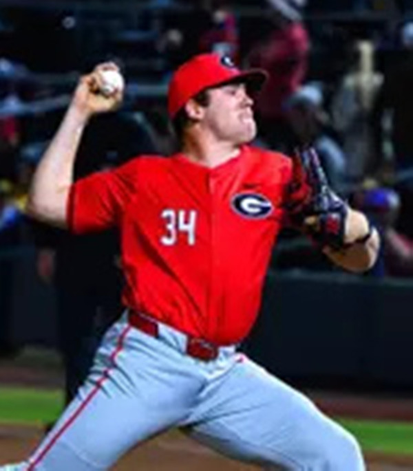 Mens Youth Georgia Bulldogs #34 Tyler McLoughlin Red College Baseball Game Jersey