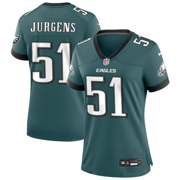 Womens Philadelphia Eagles #51 Cam Jurgens Nike Midnight Green Limited Jersey