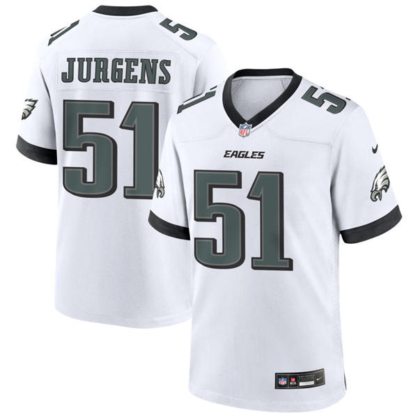 Youth Philadelphia Eagles #51 Cam Jurgens Nike White Limited Jersey
