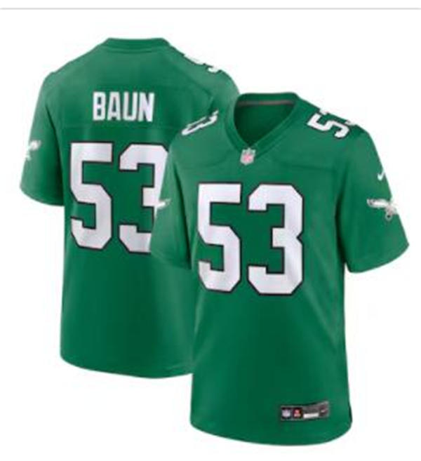 Youth Philadelphia Eagles #53 Zack Baun Nike Kelly Green Retro  Limited Jersey