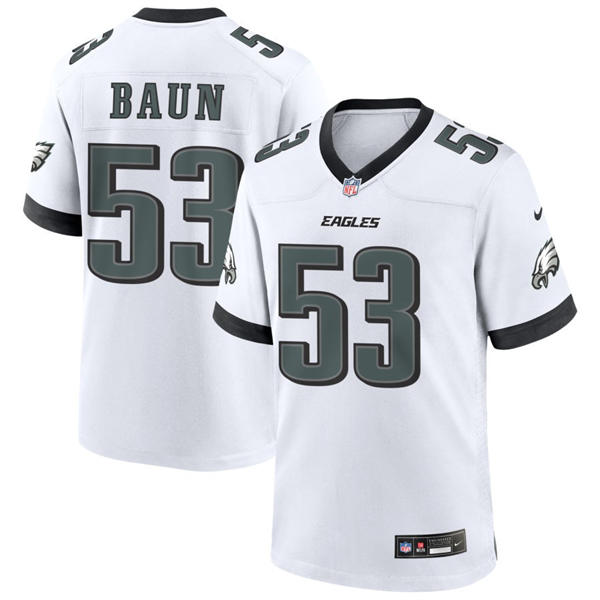 Youth Philadelphia Eagles #53 Zack Baun Nike White Limited Jersey