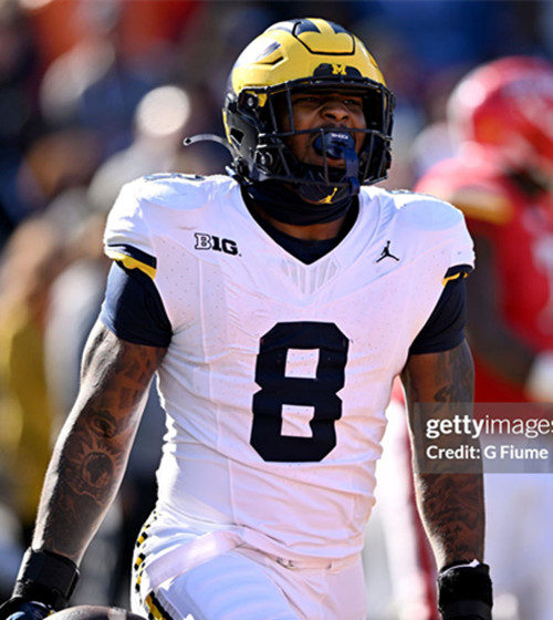 Mens Youth Michigan Wolverines #8 Derrick Moore White College Football Game Jersey