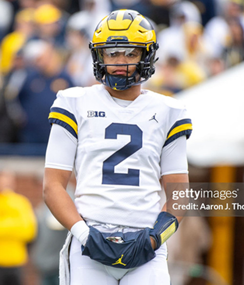 Mens Youth Michigan Wolverines #2 Jadyn Davis White College Football Game Jersey