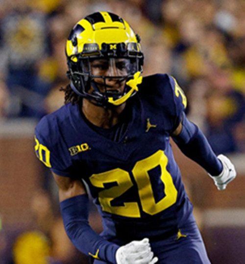 Mens Youth Michigan Wolverines #20 Jyaire Hill Navy College Football Game Jersey