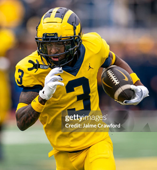 Mens Youth Michigan Wolverines #3 Fredrick Moore Gold College Football Game Jersey