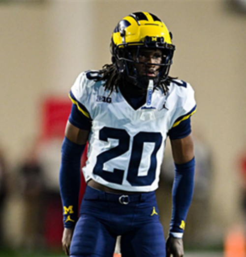 Mens Youth Michigan Wolverines #20 Jyaire Hill White College Football Game Jersey