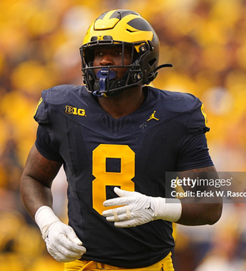 Mens Youth Michigan Wolverines #8 Derrick Moore Navy College Football Game Jersey