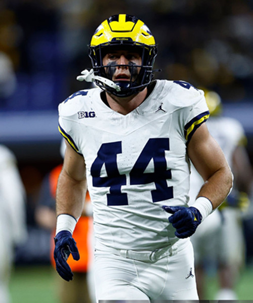 Mens Youth Michigan Wolverines #44 Max Bredeson White College Football Game Jersey