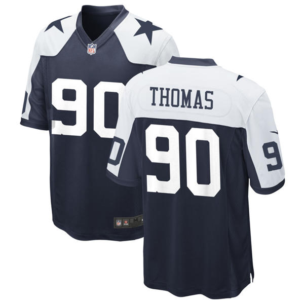 Mens Dallas Cowboys #90 Solomon Thomas Nike Navy Alternate Vapor F.U.S.E. Limited Jersey