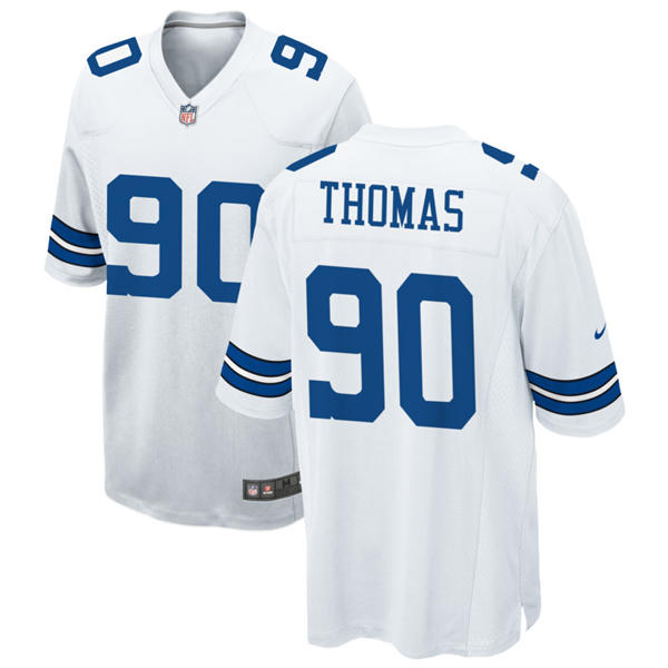 Mens Dallas Cowboys #90 Solomon Thomas Nike White Vapor F.U.S.E. Limited Jersey