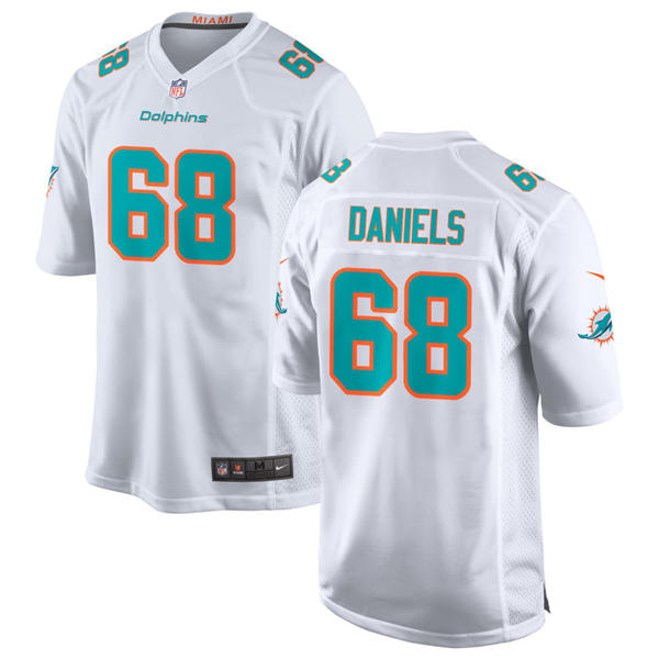 Mens Miami Dolphins #68 James Daniels Nike Home White F.U.S.E. Vapor Limited Jersey