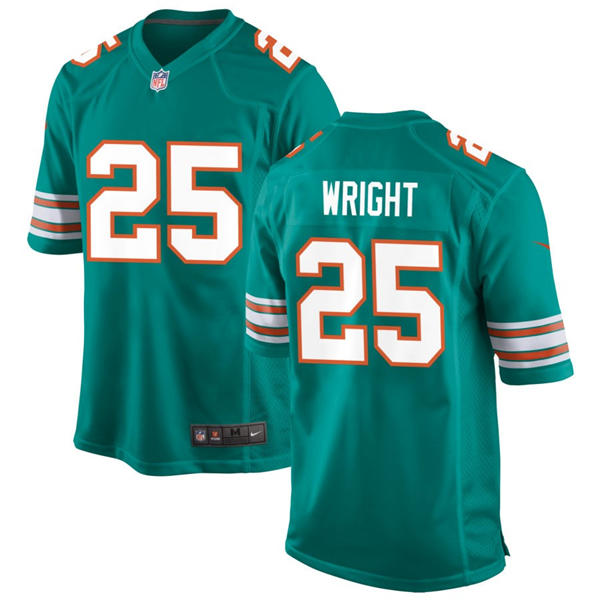 Mens Miami Dolphins #25 Jaylen Wright Nike Aqua Alternate F.U.S.E. Vapor Limited Jersey