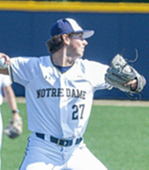 Mens Youth Notre Dame Fighting Irish #27 Jack Radel White Full Button College Baseball Game Jersey