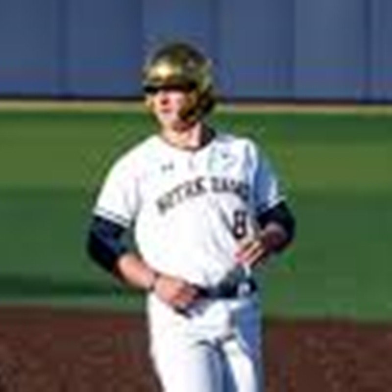 Mens Youth Notre Dame Fighting Irish #8 Carson Tinney White Full Button College Baseball Game Jersey