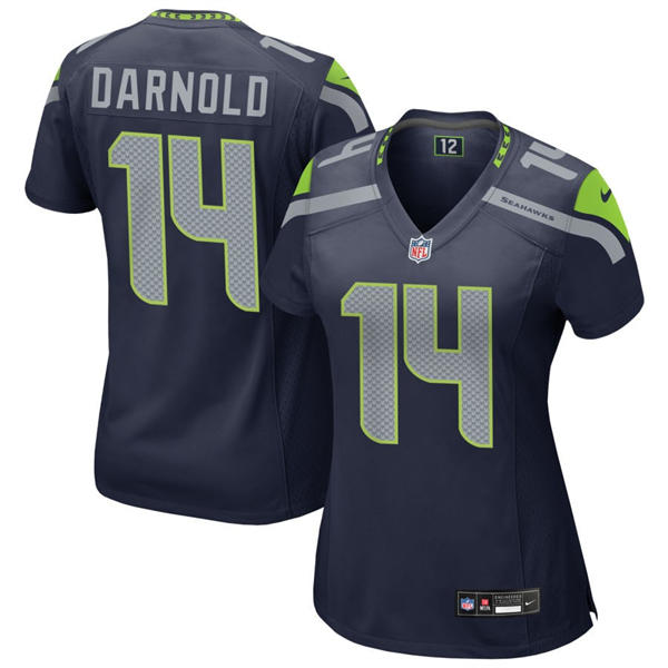 Woen's Seattle Seahawks #14 Sam Darnold Nike Navy Limited Jersey