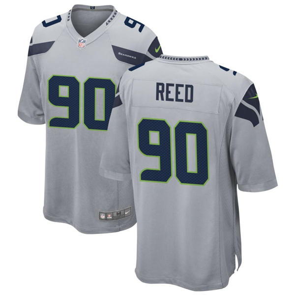 Youth Seattle Seahawks #90 Jarran Reed Nike Gray Limited Jersey