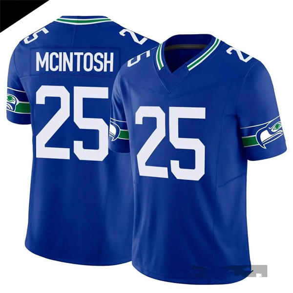 Men's Seattle Seahawks #25 Kenny McIntosh Royal Throwback F.U.S.E. Limited Jersey