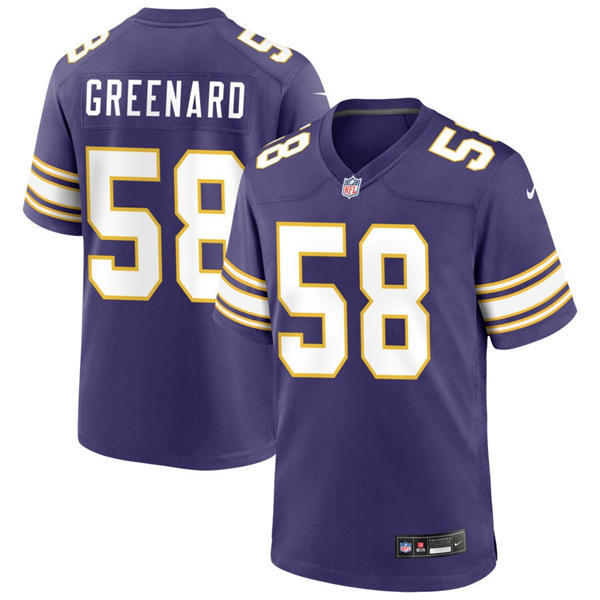Men's Minnesota Vikings #58 Jonathan Greenard Nike Purple Classic F.U.S.E. Limited Jersey