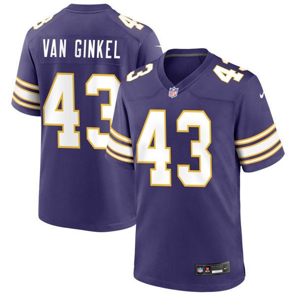 Men's Minnesota Vikings #43 Andrew Van Ginkel Nike Purple Classic F.U.S.E. Limited Jersey