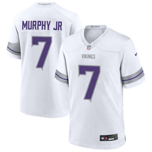 Youth Minnesota Vikings #7 Byron Murphy Jr White Alternate Winter Warrior Limited Jersey