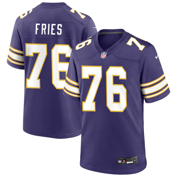 Men's Minnesota Vikings #76 Will Fries Nike Purple Classic F.U.S.E. Limited Jersey