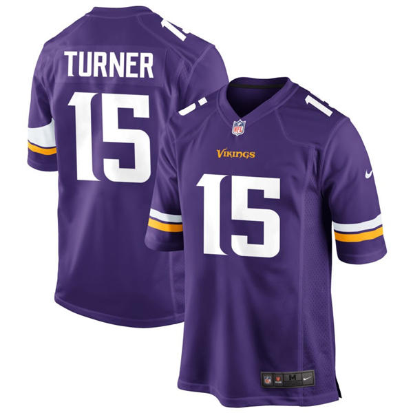 Youth Minnesota Vikings #15 Dallas Turner Nike Purple Limited Jersey
