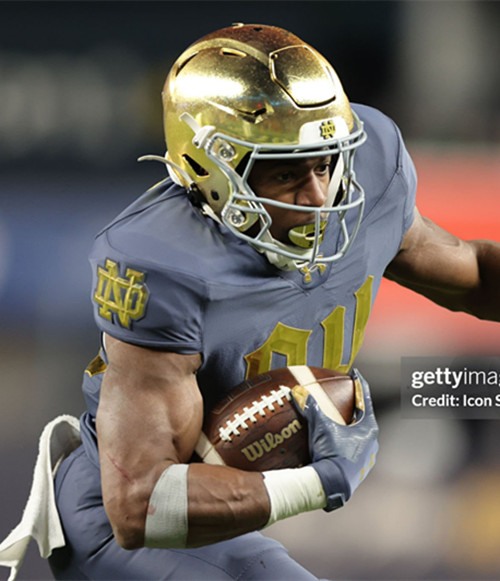 Mens Youth Notre Dame Fighting Irish #24 Jadarian Price Navy 2024SHAMROCK College Football Game Jersey