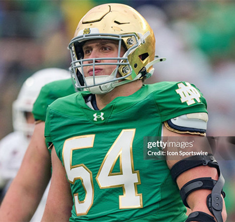Mens Youth Notre Dame Fighting Irish #54 Anthonie Knapp Green White College Football Game Jersey