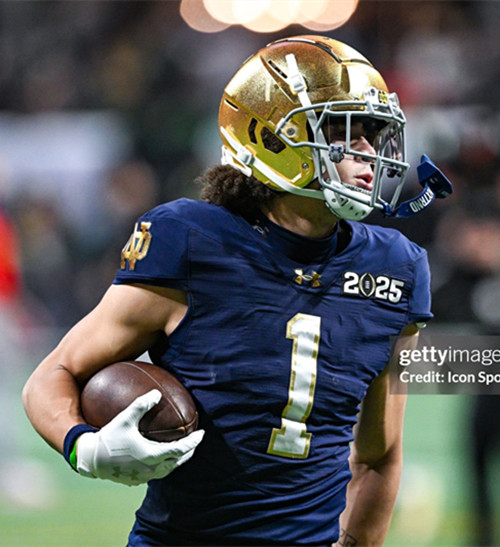 Mens Youth Notre Dame Fighting Irish #1 Jaden Greathouse 2025 Navy College Football Game Jersey