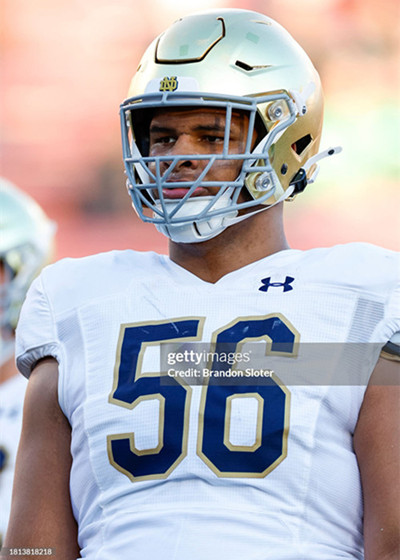 Mens Youth Notre Dame Fighting Irish #56 Charles Jagusah 2025 White College Football Game Jersey